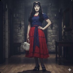 Vintage 50s Square Dance Dress Homemade As Is Small